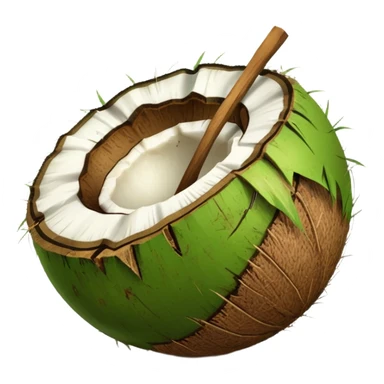Green Coconut shell sticker