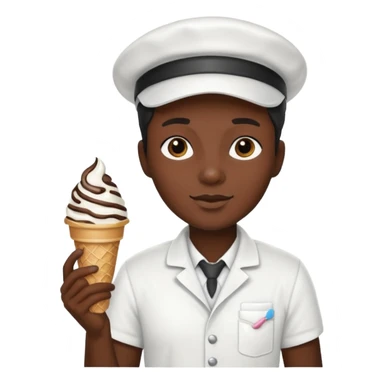 Ice Cream Vendor black  sticker