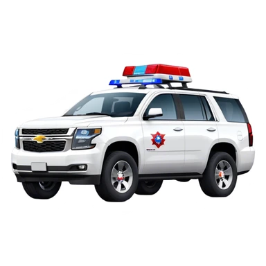 Emergency Response SUV - Chevrolet Tahoe (Model Year: 2021) (Iconic colour: White with red/blue sirens) sticker