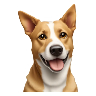 Light brown, tan, white cattle dog sticker