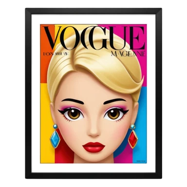 vouge magazine cover book sticker