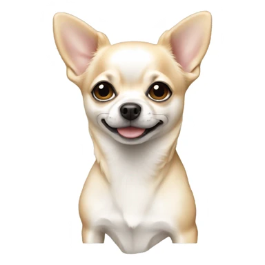 white realistic chihua sticker
