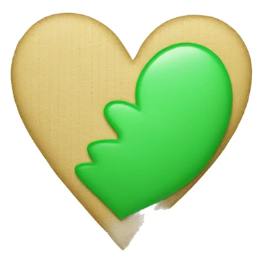 Green heart fixed with bandaid  sticker