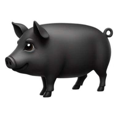 Noir sur un cochon sticker