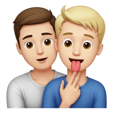 arms crossed holding neck and guy with tongue out of his mouth sticker