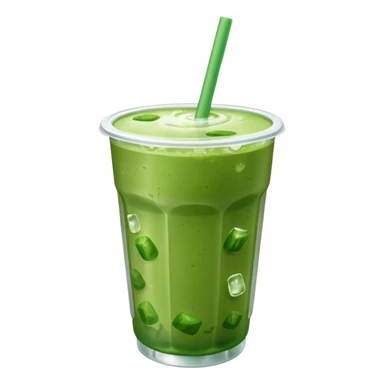 iced matcha in a plastic cup sticker