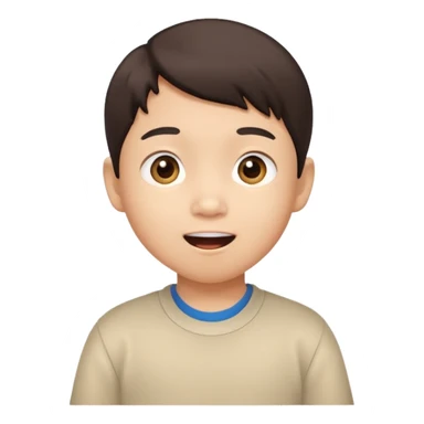 asian kid surprise face sticker