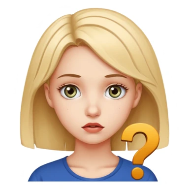 young women dont know from what to start. add question mark sticker