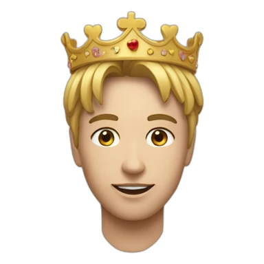 Un cœur avec une couronne sticker