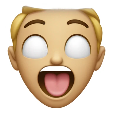 Cara sacando la lengua enfrente sticker