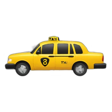 taxi in a city sticker