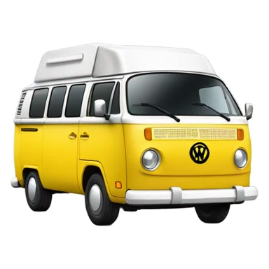 Yellow Volkswagen t6 campervan sticker