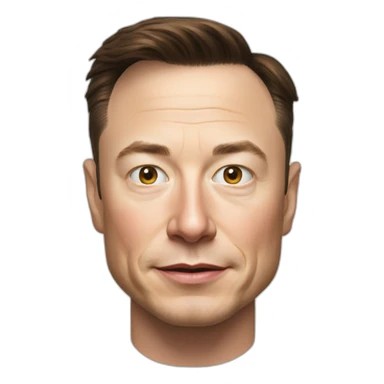 A TOK emoji of Elon Musk, photorealistic, white background sticker
