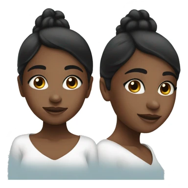 Black haired girl doing skincare sticker