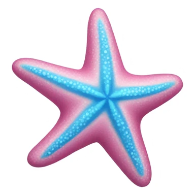 pink and blue starfish  sticker