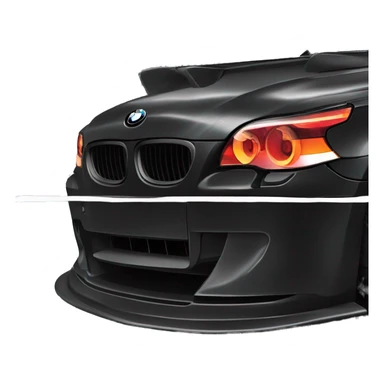 Bmw m5 e60 black Drift sideways black glass  sticker