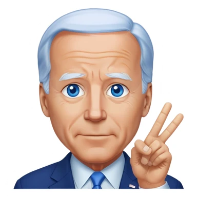 Biden blue eyes peace sign  sticker