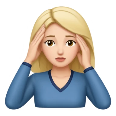 Actress dramatic faint backwards with hand on forehead sticker