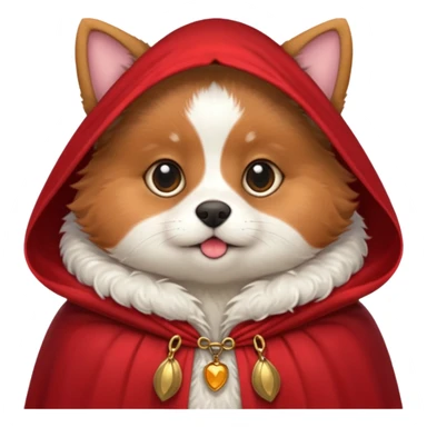 Pet in red cloak sticker
