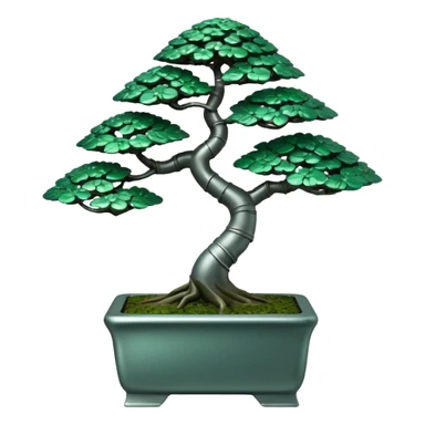 standing slanted bonsai tree’s titanium rack  sticker