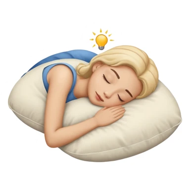 sleeping figure on pillow sticker