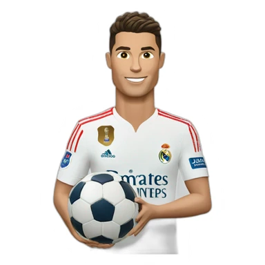 Cristiano Ronaldo avec une ligue des champions sticker