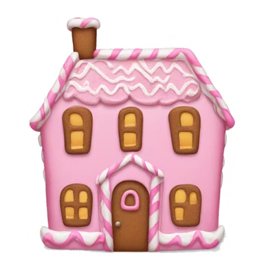A pink gingerbread house sticker