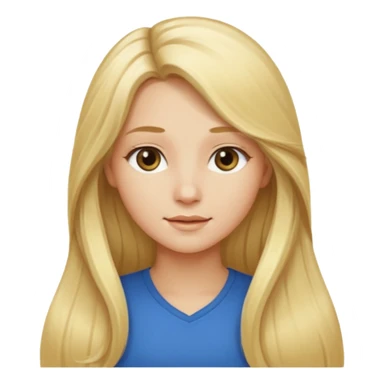 Girl blond long hars  sticker