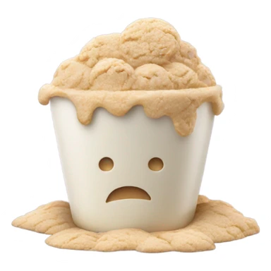 frozen yogurt in a cup with crushed buscuit topping sticker