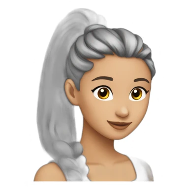 arianagrande-pony-tail-greydress sticker