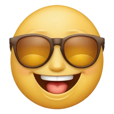 Emoji laughing with sunglasses on  sticker