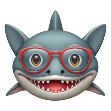 Tiburón con lentes sticker