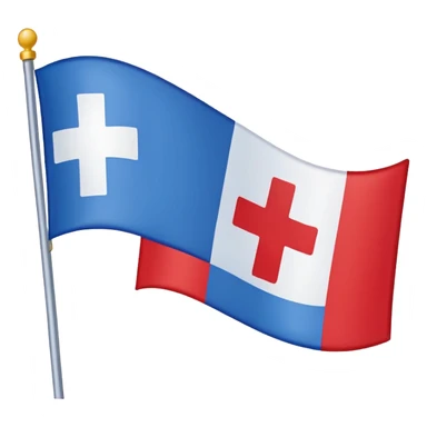 create a flag where the layout is like georgian one big cross for corner. the big cross i want is yellow and top right blue too left red bottom right red bottom left blue a big cross in the middle but iinside the flag not some other. just create georgian flag but the collors as i sayd sticker