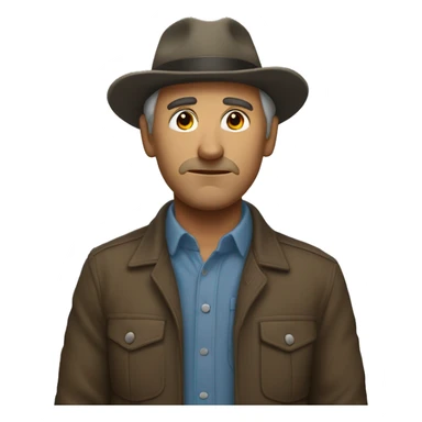 Un homme debout abaisser avec gros ventre sticker