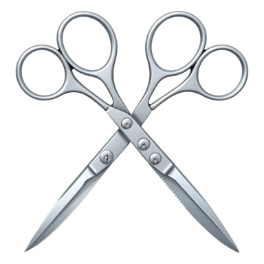 2 Scissors mirrored sticker