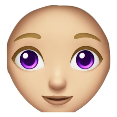 Blonde girl with elf ears and purple eyes sticker