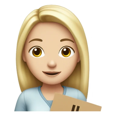 a white girl holding a sign that reads “hi izzy” sticker