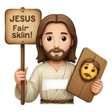 Jésus avec une pancarte dans ses mains dans ses mains sticker