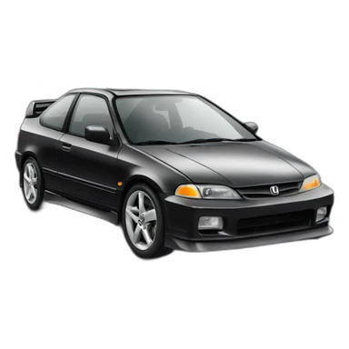 black honda civic ek3 sticker