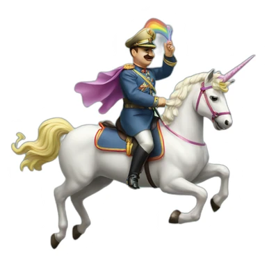 Francisco franco rides rainbow unicorn sticker