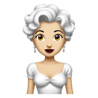White Betty boop sticker