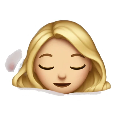Blond girl inside a blanket sipping the with eyes closed sticker