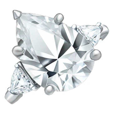 12 carats pear cut diamond engagement ring with small diamonds around the band sticker