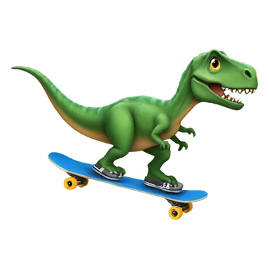 Dinosaur skateboarding sticker