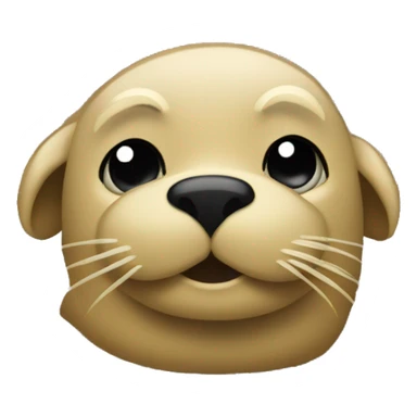 a seal with curly blond hair on a rock sticker