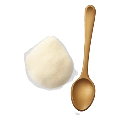 Clear ziplock bag of flour with a spoon next to it  sticker