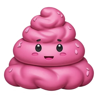Pink poop sticker