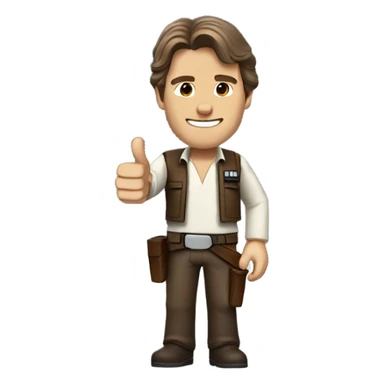 Han Solo with a thumbs up sticker