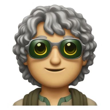 Frodo baggins wearing sunglasses sticker
