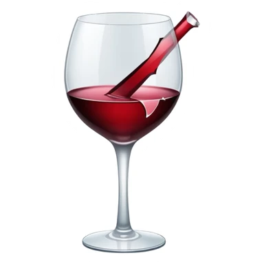 broken wine glass sticker